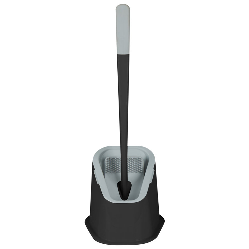 Bath Bliss Contoured Toilet Brush In Black