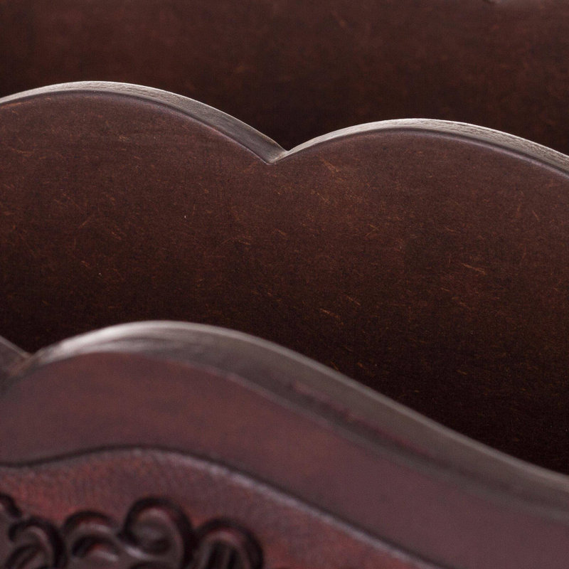 Porte-revues en cuir et en bois Sheena colonial Reader