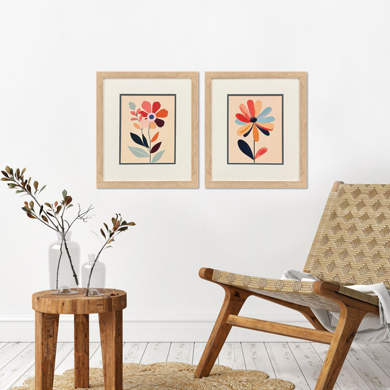 «Michie Comfort Flowers II», art encadré