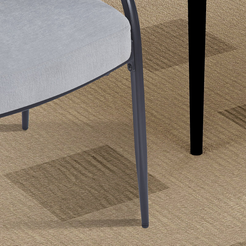 Chaise rembourrée de 22,48 po de largeur, Gris