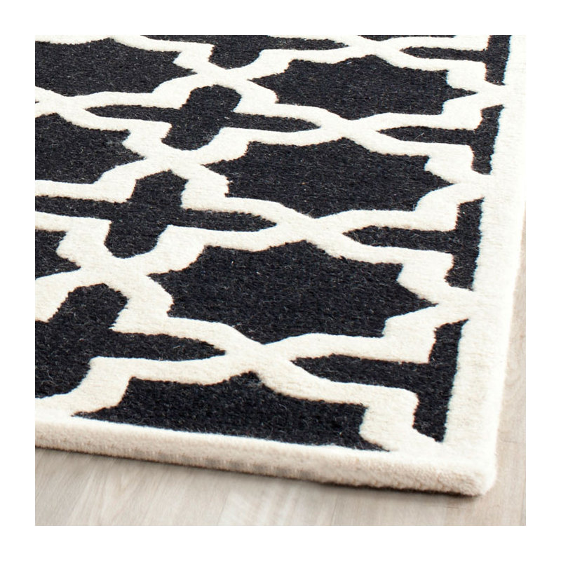 Igna Hand Tufted Wool Geometric Rug, Rectangle 3' x 5'
