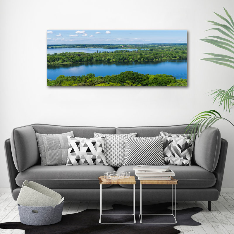 Forest By The Lake - No Frame Print on Canvas