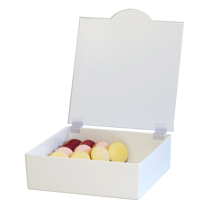 Lid With Hinge, 0.25" H x 10" W x 10" D, Square