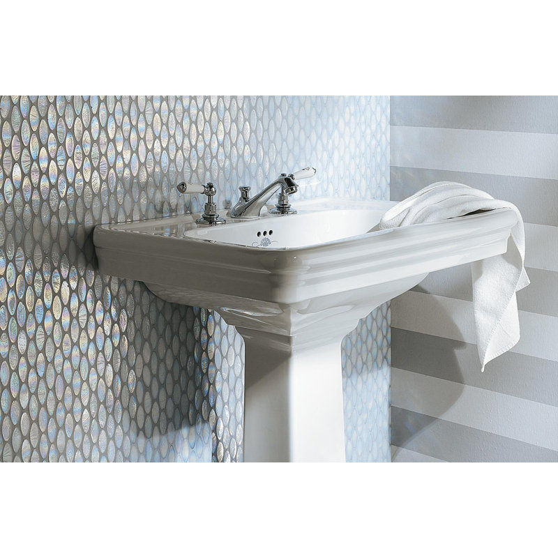 Cotton 7/8" x 7/8" Domes Glass Mosaic