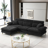 Versatile Convertible Sectional Sofa With Adjustable Legs And Movable Ottoman For Various Spaces