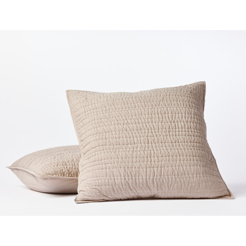Taie décorative européenne Channel Channel, Chambray noisette