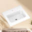 Comptoir de salle de bain simple 24 po x P 22 po avec comptoir en pierre en résine et comptoir en pierre avec trou de robinet pré-percé et drain central
