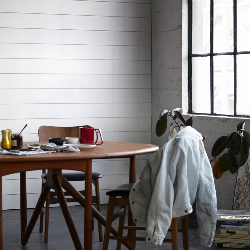 Timeline 5.5" x 72" Engineered Wood Wall Paneling, Classic White