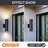 Outdoor Wall Lights Matte Black Up & Down Square Wall Sconces (E26 Base, Bulb Not Included)-170665353-170665352