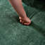 Canapé incurvé en chenille en mousse compressée à haute densité et sans assemblage, canapé à nuage de forme incurvé pour salon (vert)-1215001772