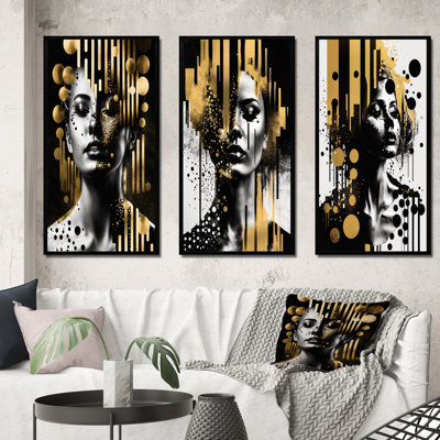 " Golden Fluidity Of Womanhood " 3 - Pieces