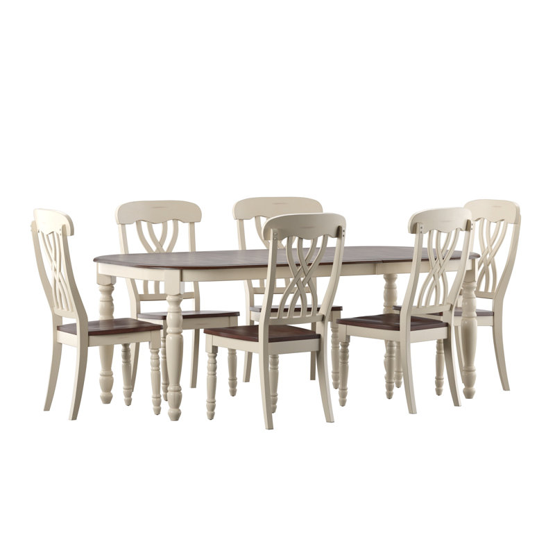 Ensemble repas 8 pièces Alyssha, Blanc antique