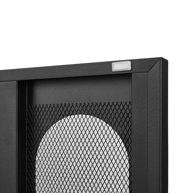 5.9" High Foot Double-sided Mesh Door Shoe Cabinet – Movable Double-layer Partitions, Hollow Base (moisture-proof/seismic), Robot Vacuum Accessible, Under-door Storage For Living Room