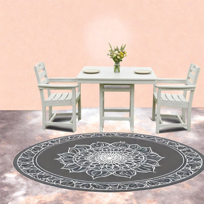 Space Saving Patio Dining Sets, Hdpe Modern 3 Piece Set For Balcony Patio