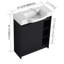 Ensemble de meuble-lavabo simple autoportant 28 po Denston et support de rangement mural 12 po-169914163