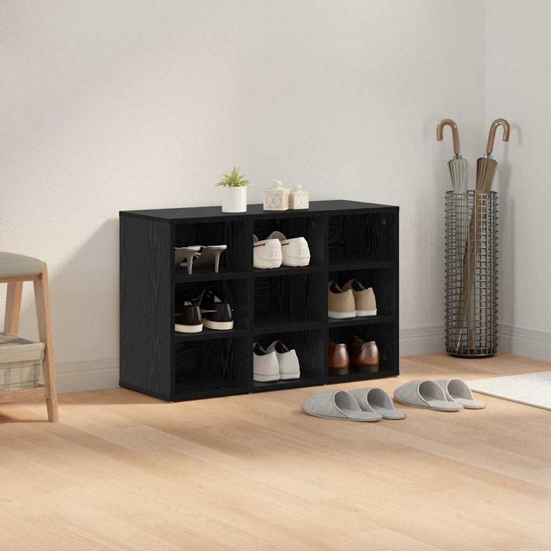 Shoe Cabinet, Black Oak