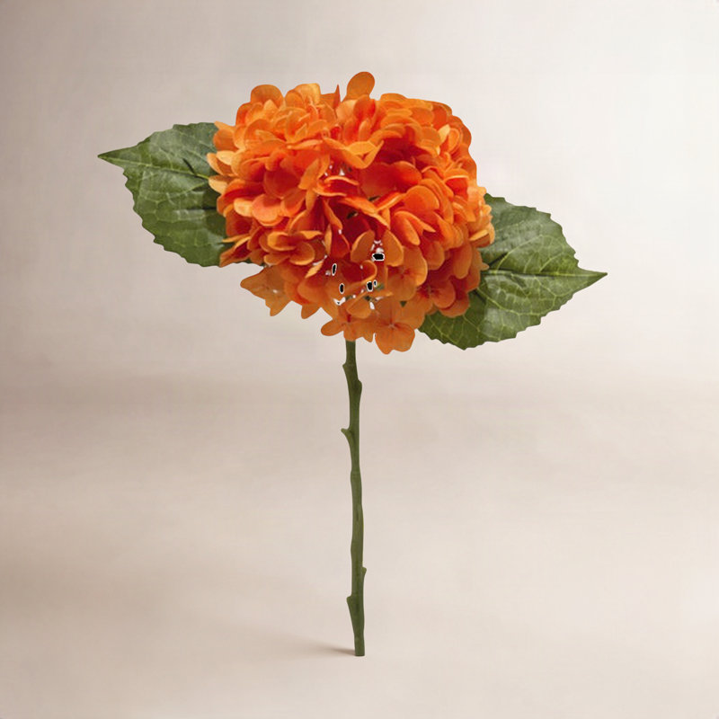 Silk Hydrangea Arrangement, Orange