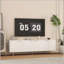 Meuble télé blanc cannelé de 68 po