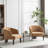 Carreras Upholstered Accent Chair With Curved Back & Wooden Legs-238214988-267009198