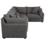 Canapé modulaire noir 5 pièces