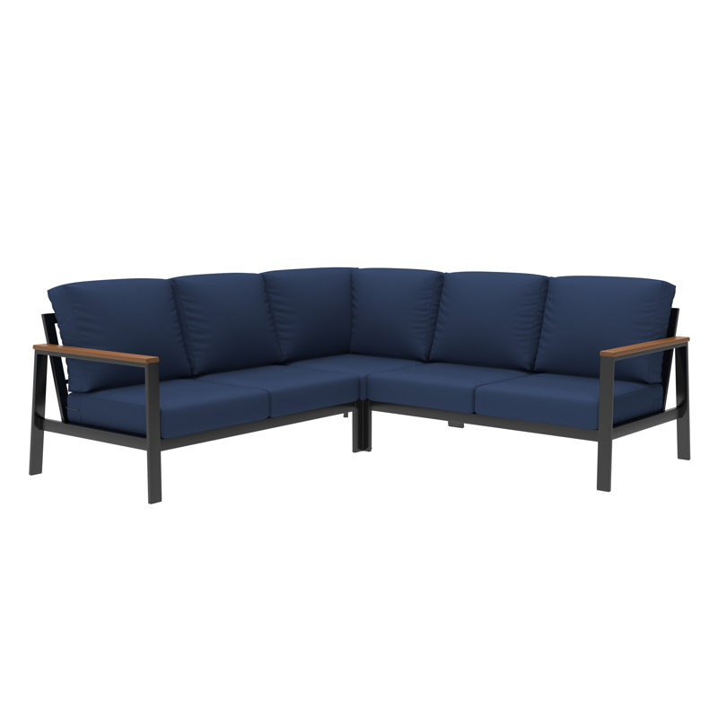 Ensemble de conversation modulaire d'extérieur Townsend pour 5 personnes avec coussins Sunbrella®, Géométrique
