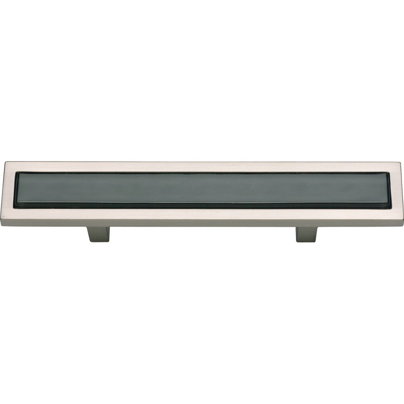 Spa 3" Center to Center Bar Pull, Brushed Nickel/Black