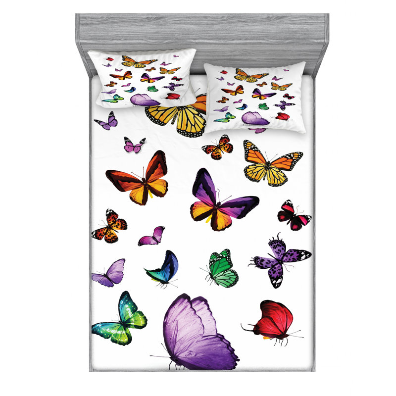 Microfiber Sheet Set, Queen Sheet Set with Fitted Sheet