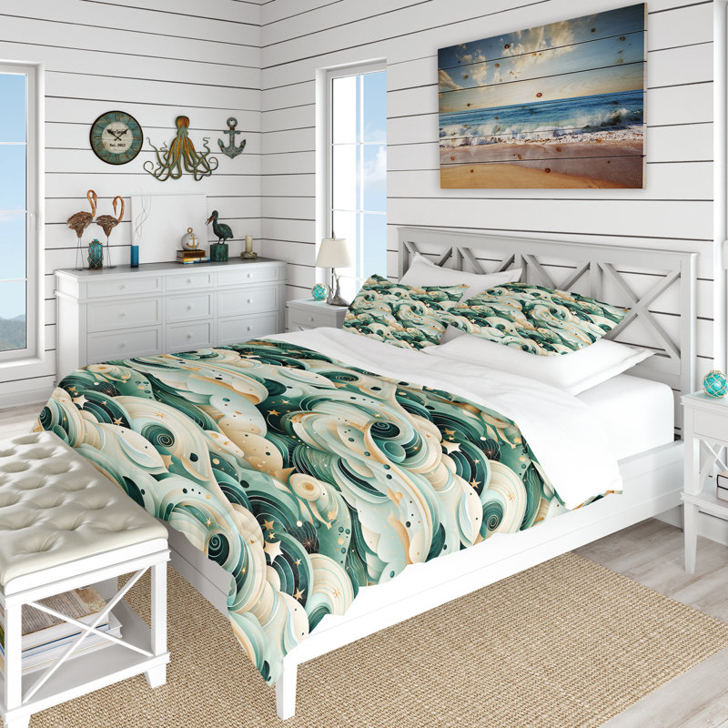Literie Coastal, Housse de couette simple + 1 taie décorative stan