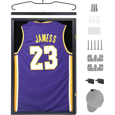 Jersey Frame Display Case, Large Shadow Box, Sports Jersey Display Case 98% UV Protection (Set of 1)