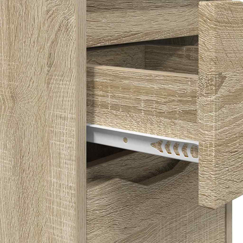30.5cm W Manufactured Wood Bedside Table, Sonoma Oak
