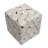 Galaxy Silver Cowhide Pouf 18"