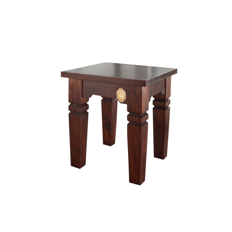 Oxford Solid Wood Accent Stool, Nougat