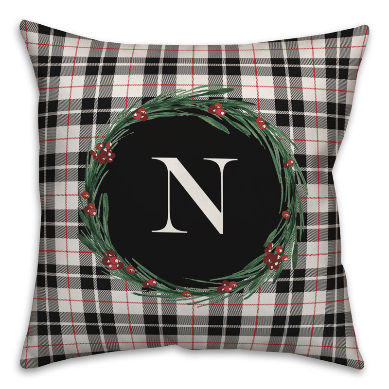 Checkered Throw Pillow, N