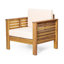 (Ensemble de 2) Fauteuils club d'extérieur en bois d'acacia avec coussins-570712155