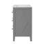 Meuble-lavabo de 30 po, lavabo en céramique, structure en bois massif, 3 tiroirs, apparence classique, meuble-lavabo rétro gris avec solution de rangement polyvalente de haute qualité