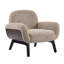Fauteuil d'appoint rembourré avec cadre en bois massif et dossier enveloppant Dakota