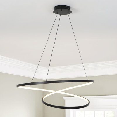 Keahi 1-Light  Wi-Fi Smart Modern Chandelier Led Pendant Goolge Home Echo Voice Control with Remote