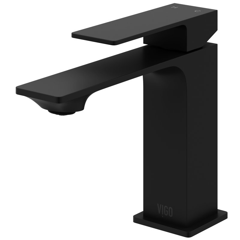 Dunn 6" H Single Handle Single Hole Bathroom Faucet, Matte Black