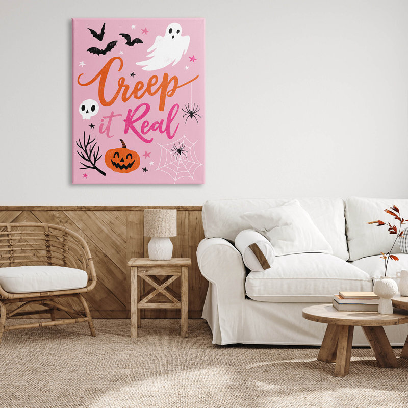 «Creep It Real», art d'Halloween sur toile par Nina Seven, H 48 po x l 36 po x P 1,5 po