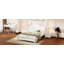 Ensemble de chambre à coucher blanche 3 pièces - Grand lit plateforme en bois avec deux tables de chevet-2110849301-2110849300