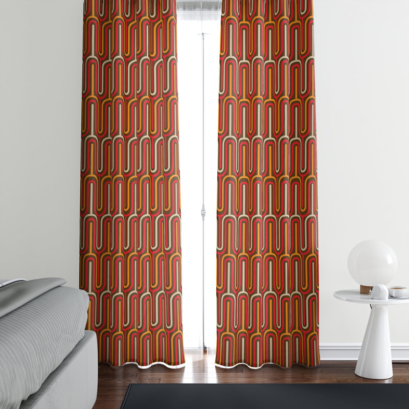 Paire de rideaux semi-transparents Hippie, L 20 po x L 82 po