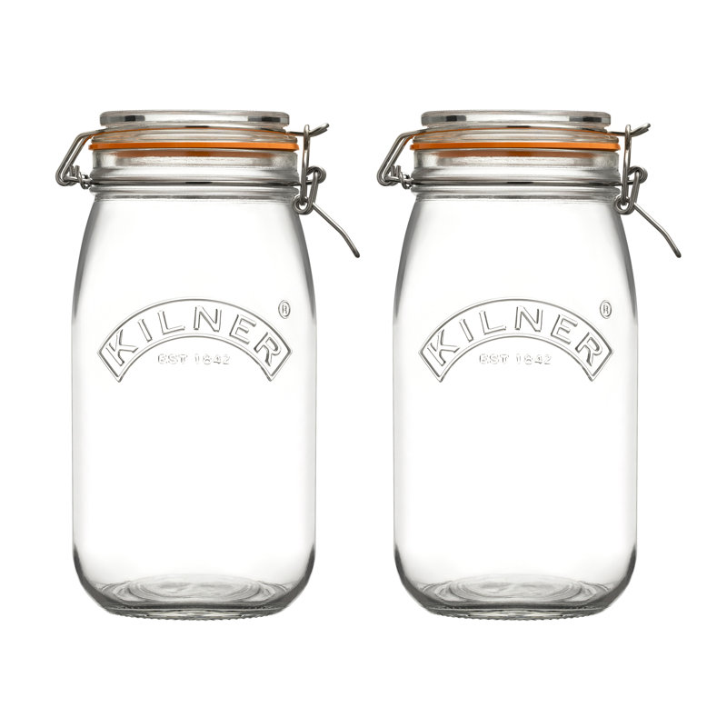 Kilner Clip Top Round Jars 1.5L (Set of 2)