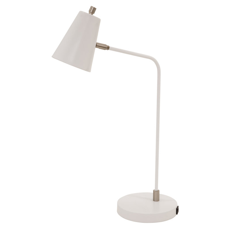 Kirby Metal USB Desk Lamp, White
