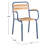 Sandford Steel Outdoor Stacking Dining Armchair