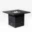 Table de foyer d'extérieur en acier 50 000, 34 pouces, utilisation extérieure pour terrasse et jardin, table noire avec couvercle, acier 34 pouces, chaleur,