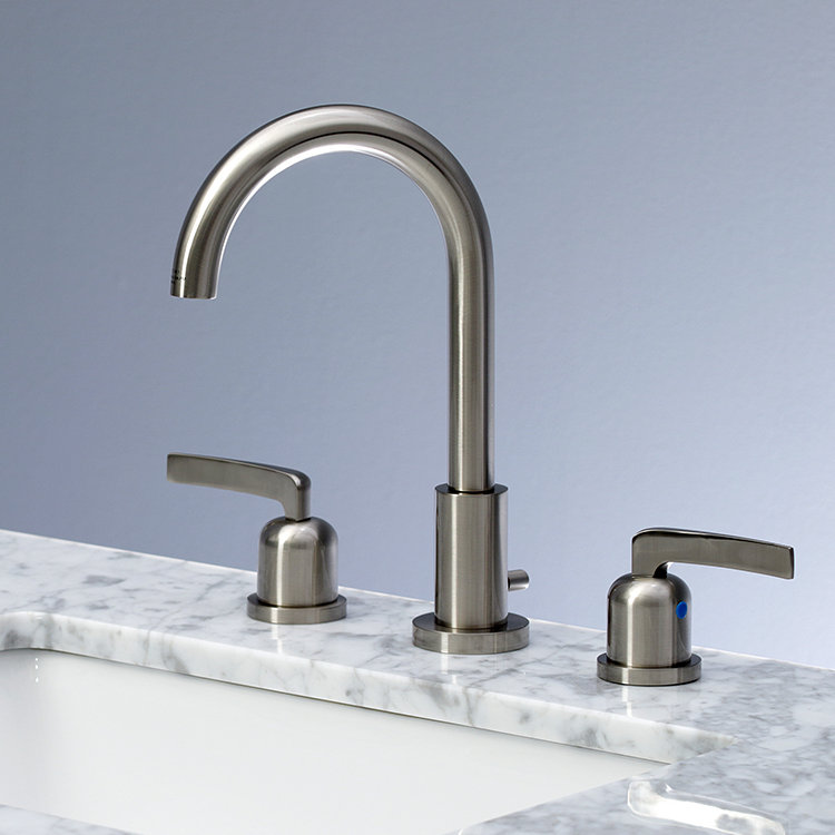 Centurion Widespread Bathroom Faucet with Drain Assembly, Brushed Nickel