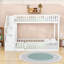 Lit superposé simple en bois avec escalier de rangement-1882680304