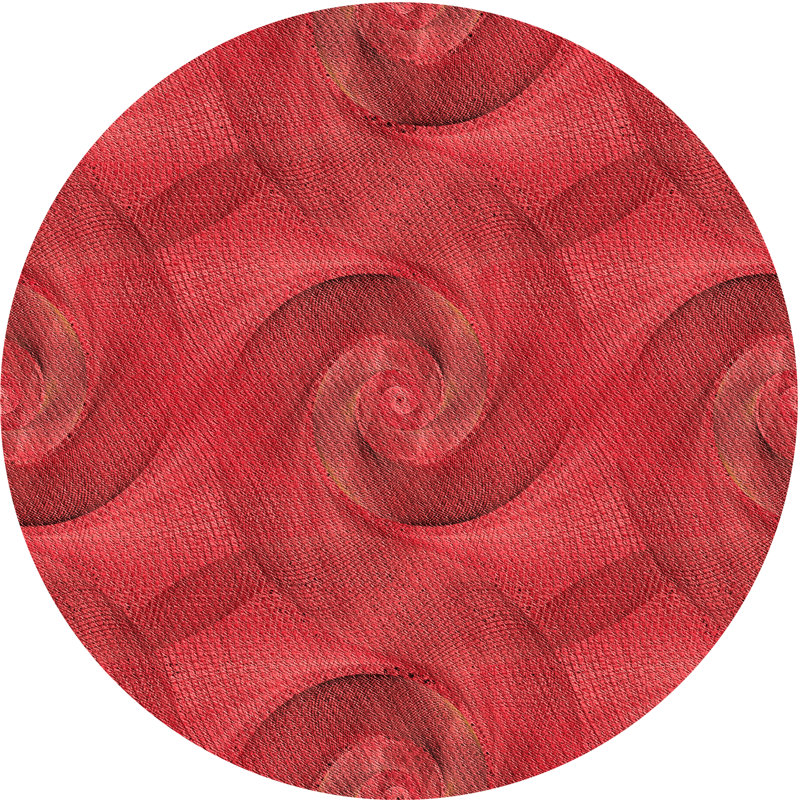 Abstract Indoor Rug, Round 4'