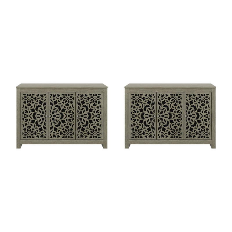 Ensemble de 2 bahuts Arrastia, Black/Coffee Grey Oak
