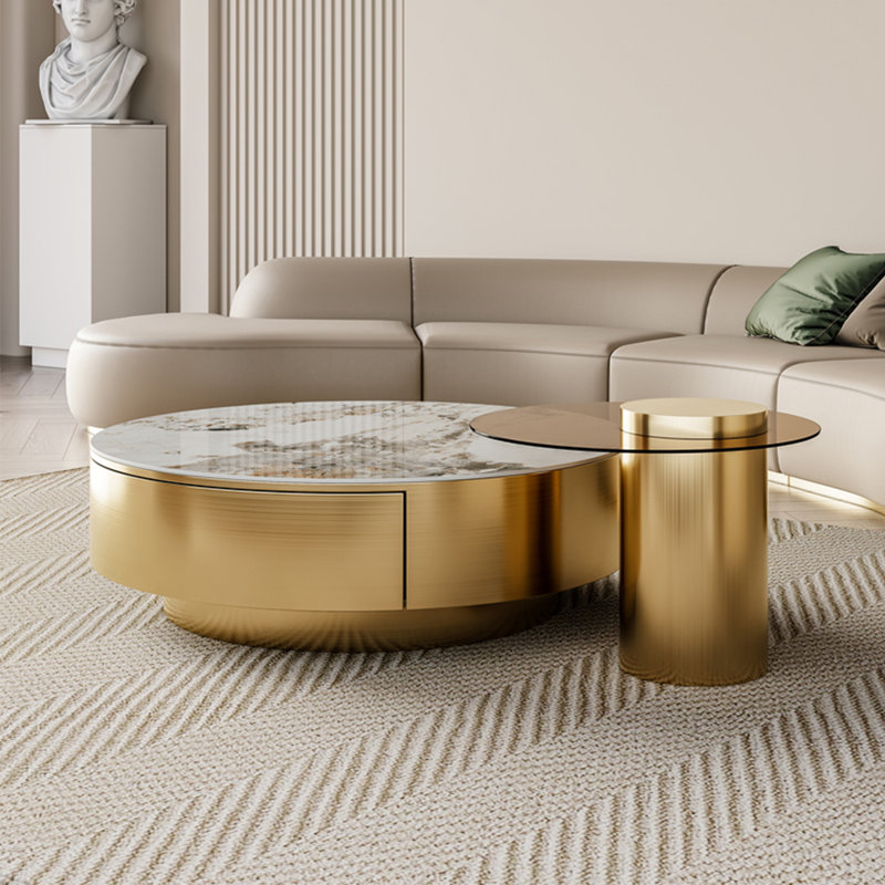 Table ronde légère et luxueuse